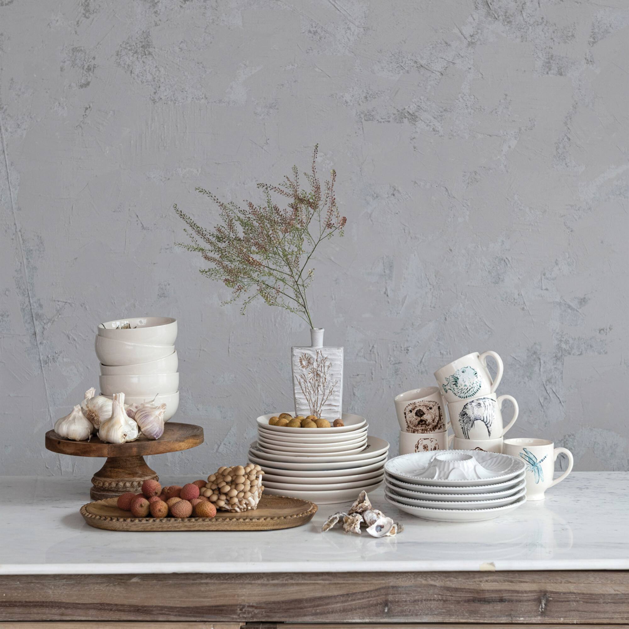 Hello Honey® 8.25" Wildlife Stoneware Dinner Plate Set